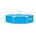 Каркасный бассейн Intex Metal Frame Pool 244х51 см круглый (IND-28205)