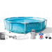 Каркасный бассейн Intex 305x76 см с морским принтом и фильтр-насосом (IND-28208)
