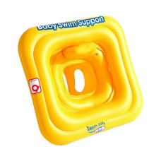 Надувной плотик трехкамерный 1-2 года Bestway Swim Safe 76x76см желтый (IND-32050)