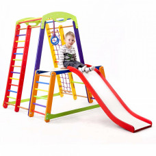 Детский спортивный игровой комплекс Baby Sport SB Кроха №1 Дерево Разноцветный 130х130х150 см (Plus 3)