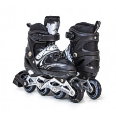 Детские роликовые коньки Space Sport раздвижные ABEC 7 Черные размер 34-37 (DP-153316501-M)
