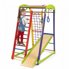 Детский спортивный игровой комплекс Baby Sport SB Кроха мини Дерево Разноцветный 132х85х150 см (1 мини)