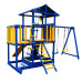 Детский деревянный игровой комплекс SportBaby Babyland-11 цветной с горкой 3 м, качелями и скалодромом 3,2 м (SB-2133)