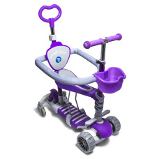 Самокат с бортиком Scale Sports Smart 5 в 1 Full подсветка колес 60 кг фиолетовый (DP-1892134026)