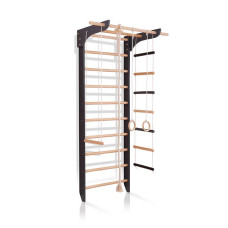 Детский спортивный уголок SportBaby 9-Lux 1-240 со шведской стенкой, турником, канатом, кольцами и лестницей 240 см (SB-3969)