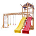 Детский деревянный игровой комплекс SportBaby Babyland-12 с горкой, качелями, рукоходом и скалодромом (SB-2373)