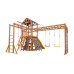 Детский деревянный игровой комплекс SportBaby Babyland-12 с горкой, качелями, рукоходом и скалодромом (SB-2373)