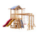 Детский деревянный игровой комплекс SportBaby Babyland-12 с горкой, качелями, рукоходом и скалодромом (SB-2373)