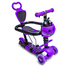 Самокат 5in1 Scooter Violet Божья коровка с бортиком фиолетовый (DP-1369787139)