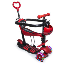 Самокат 5in1 Scooter Red Божья коровка-1 с бортиком красный (DP-324346765)