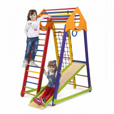 Детский спортивный игровой комплекс Baby Sport SB BambinoWood Дерево 132х85х170 см (Color)