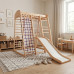 Детский спортивный комплекс для дома SportBaby «Акварелька» Wood (SB-4213)