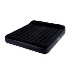 Надувной матрас Intex 64144 Pillow Rest Classic – просторный двуспальный матрас с подголовником, 203×183×25 см (IND-64144)