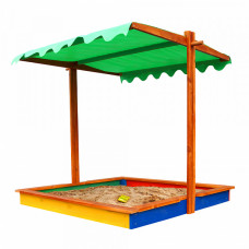 Детская песочница компактная игровая Baby Sport SB Разноцветная 140х145х145 см (Песочница - 24)