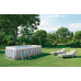 Каркасный бассейн Intex 26770 Prism ClearView Rectangular Pool, 400×200×122 см с прозрачными окнами, насосом, лестницей, тентом и подстилкой (IND-26770)
