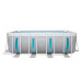 Каркасный бассейн Intex 26770 Prism ClearView Rectangular Pool, 400×200×122 см с прозрачными окнами, насосом, лестницей, тентом и подстилкой (IND-26770)