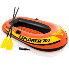 Набор для водных прогулок вдвоем – надувная лодка Intex 58331 “Explorer 200 Set”, насос и весла (IND-58331)