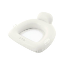 Надувной плотик для плавания Intex 56801 White 114х107 см — стильное кресло для отдыха на воде (IND-56801-white)