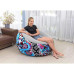Надувное кресло Bestway Inflate-A-Chair Floral 112х66 см с цветочным принтом (IND-75111)