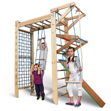 Детский спортивный уголок Baby Sport SB Sport 240х80 см п-образный Дерево Коричневый (5-240)