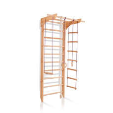 Детский спортивный уголок SportBaby 10-Lux 1-240 натуральное дерево 76x240 см (SB-3975)