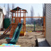 Детский деревянный игровой комплекс SportBaby Babyland-3 с горкой 3 м, качелями, лестницей и домиком 3,2 м (SB-1933)