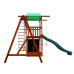 Детский деревянный игровой комплекс SportBaby Babyland-4 с горкой 3 м, качелями и канатами, высота 3,2 м (SB-1936)