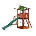 Детский деревянный игровой комплекс SportBaby Babyland-2 с горкой 3 м, качелями и домиком, высота 3,2 м (SB-1939)