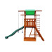 Детский деревянный игровой комплекс SportBaby Babyland-2 с горкой 3 м, качелями и домиком, высота 3,2 м (SB-1939)