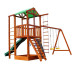 Детский деревянный игровой комплекс SportBaby Babyland-6 для дачи с горкой 3 м, качелями и домиком высота 3,2 м (SB-1940)