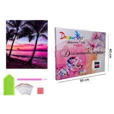 Алмазная мозаика "Закат на Тропическом Побережье" 40 × 50 см (DP-843857015)