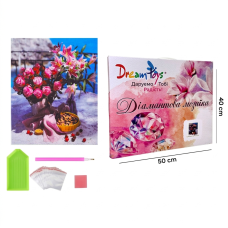 Алмазная мозаика "Розы и Лилии на Берегу" 40 × 50 см (DP-1097095580)