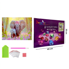 Алмазная мозаика "Мать Со Слоненком" 30 × 40 см (DP-262995683)