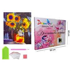 Алмазная мозаика "Подсолнухи и Персики" 40 × 50 см (DP-1960242491)