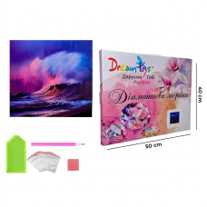 Алмазная мозаика "Сияющие Волны Ночного Океана" 40 × 50 см (DP-549741297)