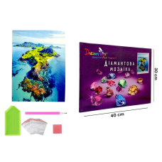 Алмазная мозаика "Остров Новой Зеландии" 30 × 40 см (DP-842772037)