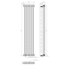 Вертикальный радиатор NAVI THERMO Calidum-2 2-8 380х1800 Anticor белый 10-13 м² (02-154004-3818-NV)