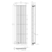 Вертикальный радиатор NAVI THERMO Ellipse-1 480х1800-8 Anticor белый  9–11 м² (02-145032-4818-NV)