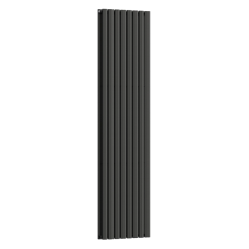 Вертикальный радиатор NAVI THERMO Ellipse Double-1 480х1800-8 Anticor черный муар 17-22 м² (02-245033-4818-NV)