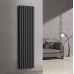 Вертикальный радиатор NAVI THERMO Ellipse Double-1 480х1800-8 Anticor черный муар 17-22 м² (02-245033-4818-NV)