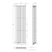 Вертикальный радиатор NAVI THERMO Ellipse Double-1 480х1800-8 Anticor черный муар 17-22 м² (02-245033-4818-NV)