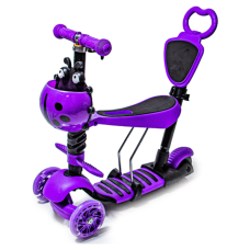 Самокат Scooter Божья Коровка-01 5в1 с корзинкой Фиолетовый 60 кг (DP-1350702347)