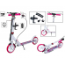 Самокат двухколесный Scale Sports SS-18-і ручной тормоз Led-фонарик 100 кг белый с розовым (DP-1188131797)