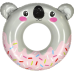 Надувной круг детский от 8 лет Милые зверята Intex 81x76см серый (IND-59266-koala)