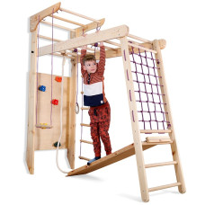 Спортивный комплекс детский Baby Sport SB Трансформер-2 220х80 см дерево Коричневый (Трансформер-2 220)