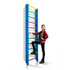 Шведская стенка детская Baby Sport SB 220х80 см сосна бук до 120 кг Голубой (0-220 (blue))