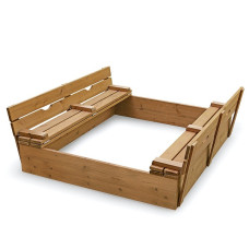 Детская деревянная песочница SportBaby-3 с крышкой и лавочками 30х145 см (SB-1980)