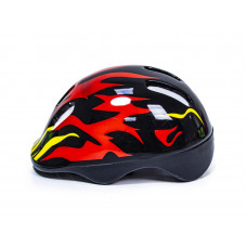 Детский спортивный шлем Space Sport Black Fire универсальный пластиковый черный (DP-2025797550)
