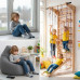 Спортивный уголок SportBaby Lux 4-220 с горкой-скалодромом (SB-4221)