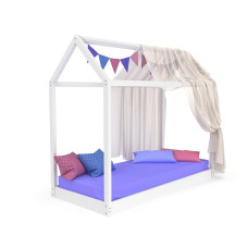 Кровать-домик SportBaby белая 80х190 см (SB-3901)